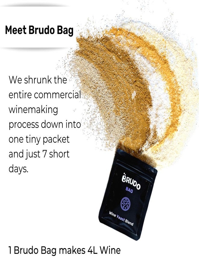 Brudo مجموعة برودو لصنع النبيذ المنزلي - تتضمن مرطبان سعة 4 لترات، وصمام تهوية، ومعقم، وخميرة، ومغذيات الخميرة، ومصفّي - جميع المعدات اللازمة لصنع 5 زجاجات من النبيذ بخطوات بسيطة - Image 3